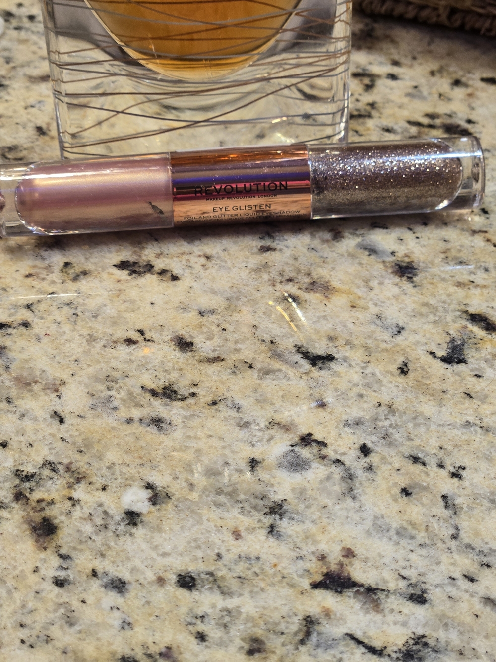 Revolution Eye Glisten Dual-Ended Liquid Eyeshadow - Pink & Silver Glitter
